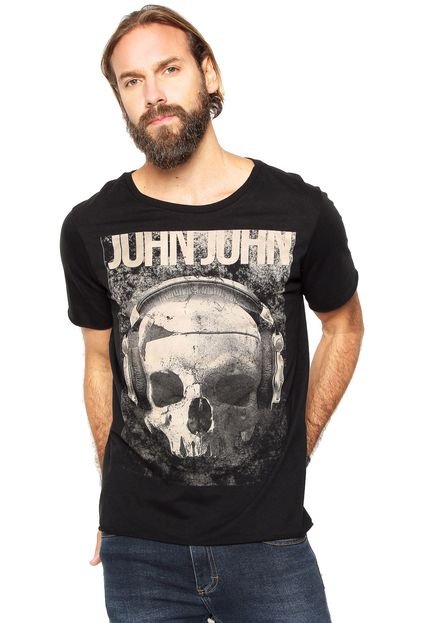Camiseta John John Skull Preta - Marca John John