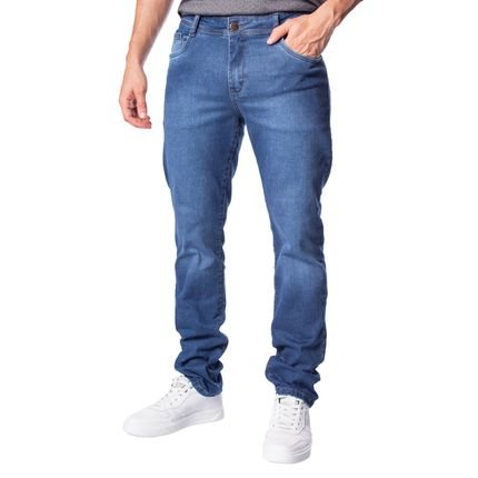 Calça Jeans Masculina Pitt Slim Fit Básica Azul - Marca Pitt