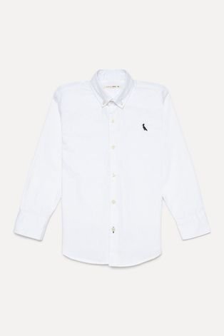Camisa Infantil Cont Ml Oxford Reserva Mini Branco