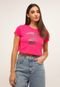 Camiseta Cropped Calvin Klein Jeans Wildern Pink - Marca Calvin Klein Jeans