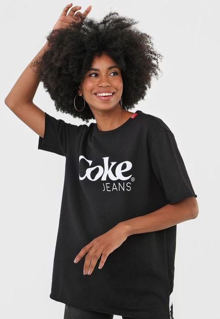Camiseta Coca-Cola Jeans Lettering Preto - Marca Coca-Cola Jeans