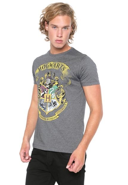 Camiseta Sideway Harry Potter Manga Curta Hogwarts Grafite - Marca Sideway Harry Potter