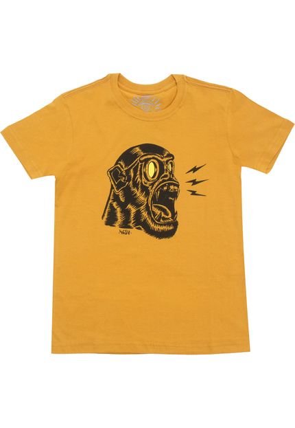 Camiseta Blunt Menino Frontal Amarela - Marca Blunt