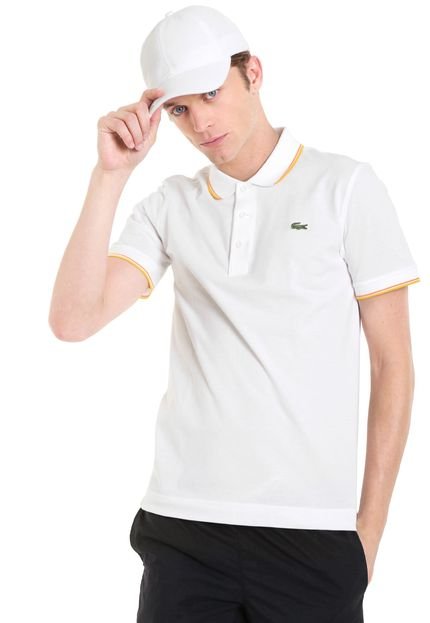 Camisa Polo Lacoste Logo Branca - Marca Lacoste