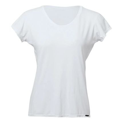 Camiseta Feminina She Básica com Recorte Confortável - Marca She