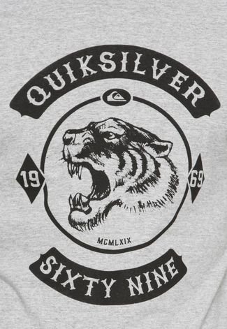 Camiseta Quiksilver Slim Fit Power Paw Cinza