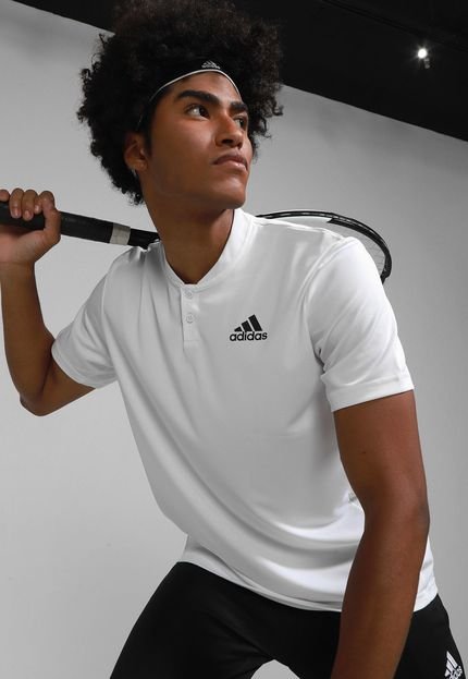 Camisa adidas Performance Tennis Club Henley Off-White - Marca adidas Performance
