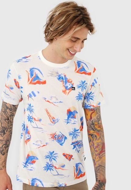 Camiseta Quiksilver Sun Damage Off-White - Marca Quiksilver