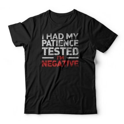 Camiseta Patience Tested - Preto - Marca Studio Geek 