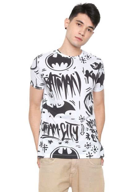 Camiseta Sideway DC Comics Batman Branca - Marca Sideway DC Comics