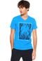 Camiseta Fatal Slim Palmeira Azul - Marca Fatal Surf