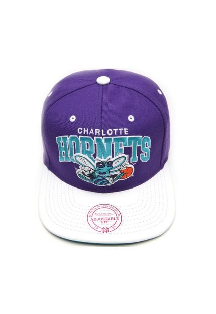Boné Mitchell & Ness Charlotte Hornets Roxo - Marca Mitchell & Ness