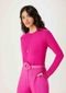 Blusão Feminino Em Tricô De Poliamida - Rosa - Marca Hering