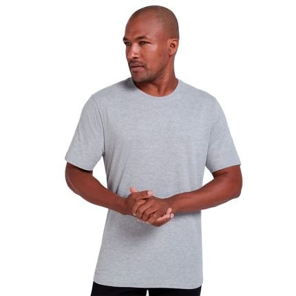 Camiseta Individual Basic Slim Ou24 Cinza Masculino - Marca Individual
