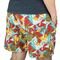 Short Estampado Tactel Elastano Extra Grande Plus Size floral  Vermelho - Marca Butu Biru