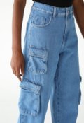 Calça Jeans Sawary Cargo Lisa Azul - Marca Sawary