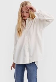 Blusa Vero Moda Camisera  Blanco - Calce Holgado