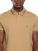 Polo Tommy Hilfiger Masculina Piquet Athletic Prep Pure Cotton Marrom Claro - Marca Tommy Hilfiger