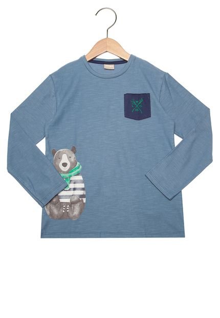 Camiseta Milon Infantil Urso Azul - Marca Milon