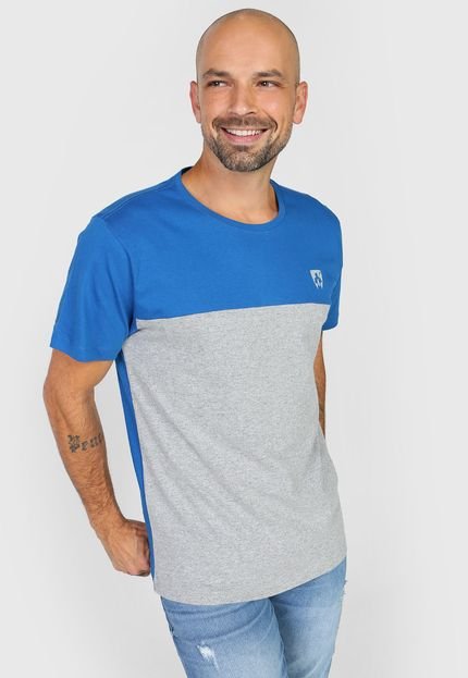 Camiseta Mr Kitsch Color Block Azul/Cinza - Marca MR. KITSCH