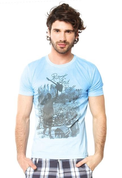 Camiseta FiveBLu Rock Azul - Marca FiveBlu