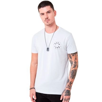 Camiseta John John Slim Circle In24 Cinza Claro Masculino - Marca John John