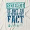 Camiseta Feminina Science Is Fact - Off White - Marca Studio Geek 