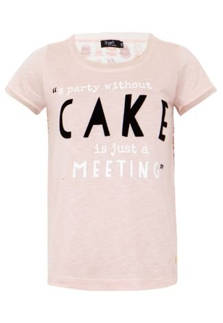 Camiseta Spezzato Teen Cake Rosa