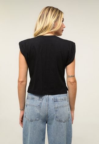 Regata Feminina Logo Ck Lateral - Calvin Klein Jeans - Preto - Oqvestir