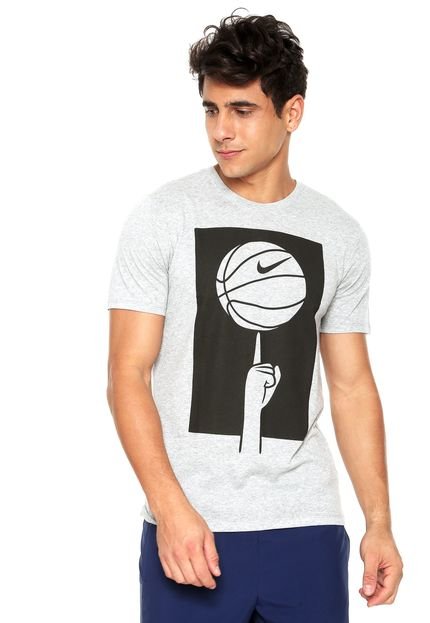 Camiseta Nike Dry Spinning Ball Cinza - Marca Nike