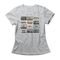 Camiseta Feminina Cassette Tapes - Mescla Cinza - Marca Studio Geek 