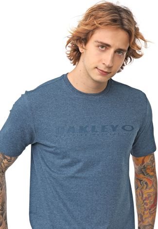Camiseta Oakley Mod Speed Lettering Washed Azul