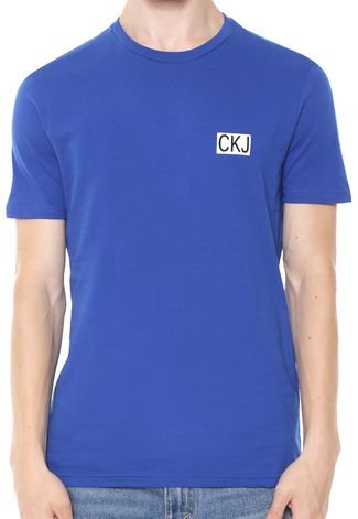 Camiseta Calvin Klein Jeans Logo Azul