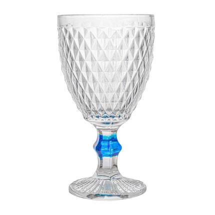 Taça de Vidro Bico de Abacaxi Luxo Azul 300ml 1 peça - Casambiente - Marca Casa Ambiente