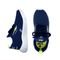 Tênis Infantil Masculino Moderno Resistente Leve Macio AS347 Azul Marinho-Limão - Marca Mini-Pé