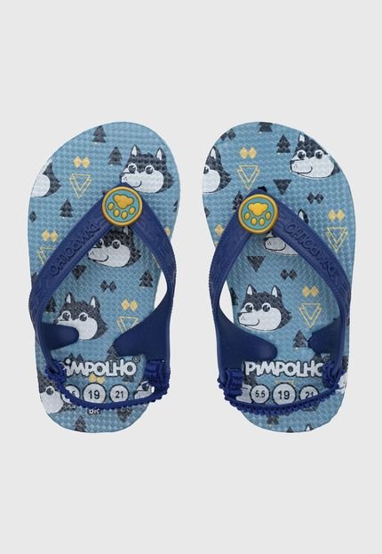 Chinelo Pimpolho Infantil Praiano Azul - Marca Pimpolho