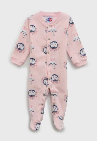 Pijama Tip Top Longo Infantil Bichos Rosa
