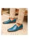 Sapato Social Azul Em Couro   Cinto De Couro 45885 - Marca Madok
