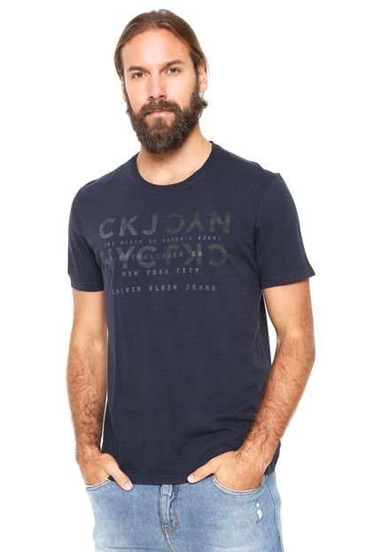 Camiseta Calvin Klein Jeans Nyc Azul - Marca Calvin Klein Jeans