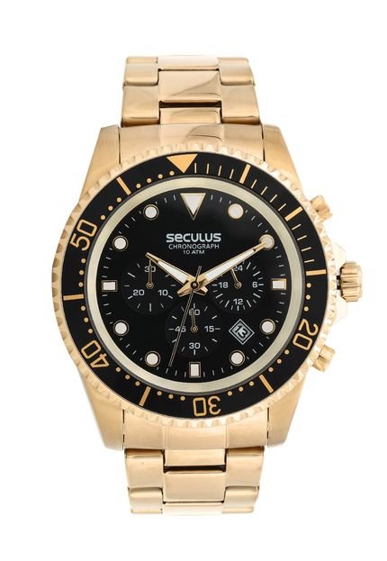 Relógio Seculus 13024GPSVDA2 Dourado/Preto - Marca Seculus