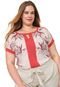 Blusa Cativa Plus Recortes Rosa - Marca Cativa Plus