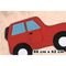 Tapete Formato com Antiderrapante Carro Aventura - 88 cm x 62 cm - Vermelho - Marca Guga Tapetes