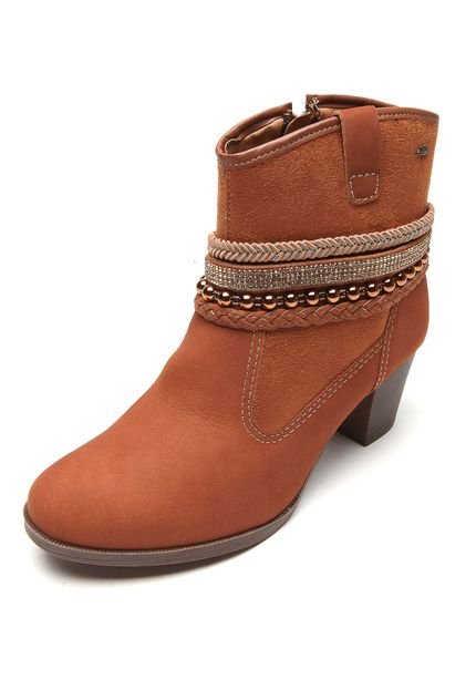 Bota Couro Dakota Tiras Caramelo - Marca Dakota