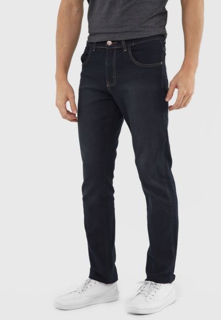 Calça Jeans Polo Wear Reta Estonada Azul-Marinho - Marca Polo Wear