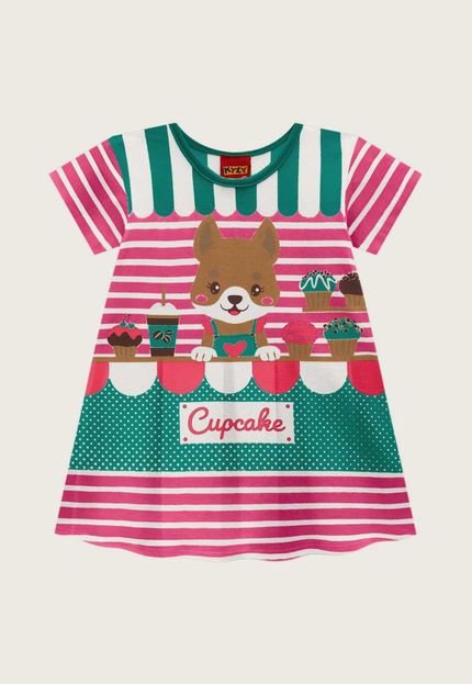 Vestido Infantil Kyly Cupcake Rosa - Marca Kyly
