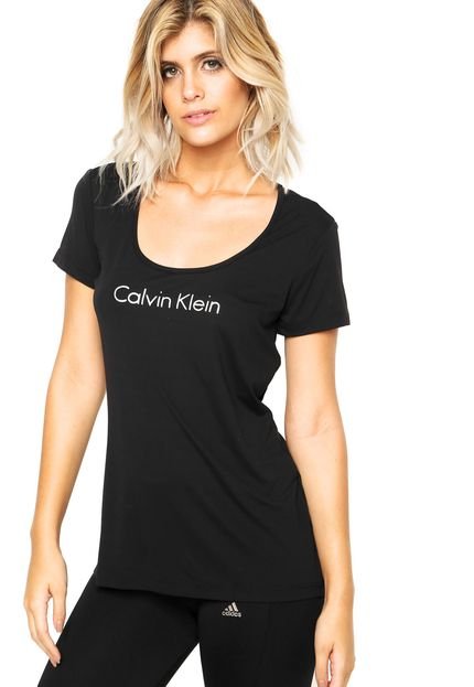 Camiseta Manga Curta Calvin Klein Estampa Preta - Marca Calvin Klein