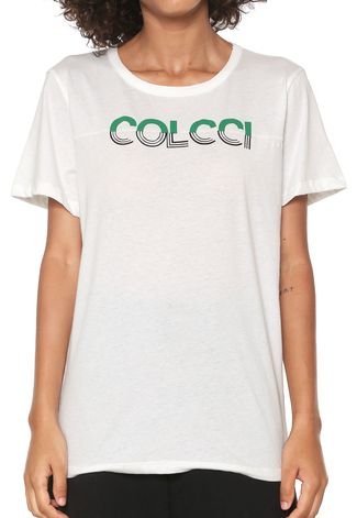 Camiseta Colcci Logo Branca