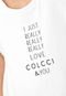 Regata Colcci Lettering Off-White - Marca Colcci