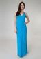 Vestido Longo Shop 126 Base Azul - Marca Shop 126