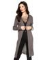 Maxi Cardigan Disparate Tricot Canelado Cinza - Marca Disparate